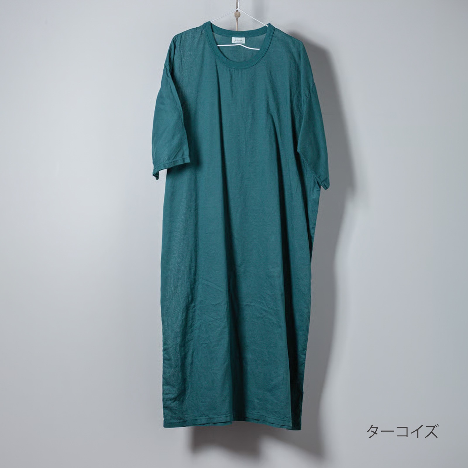 ARTE POVERA _ リネンコットン クルーワンピース _ ダークブラウン