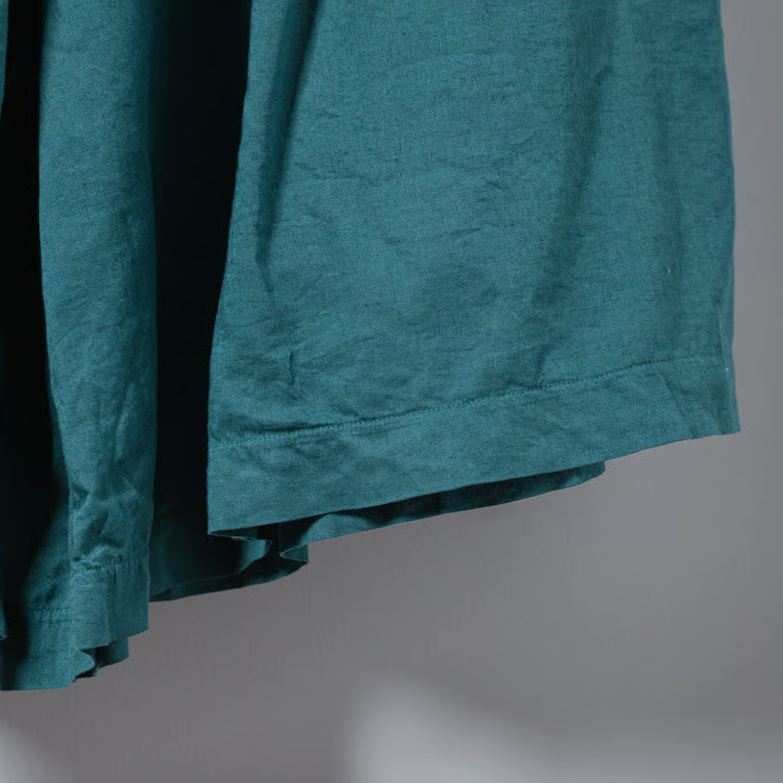 ARTE POVERA _ リネンコットン ギャザリングパンツ _ ターコイズ