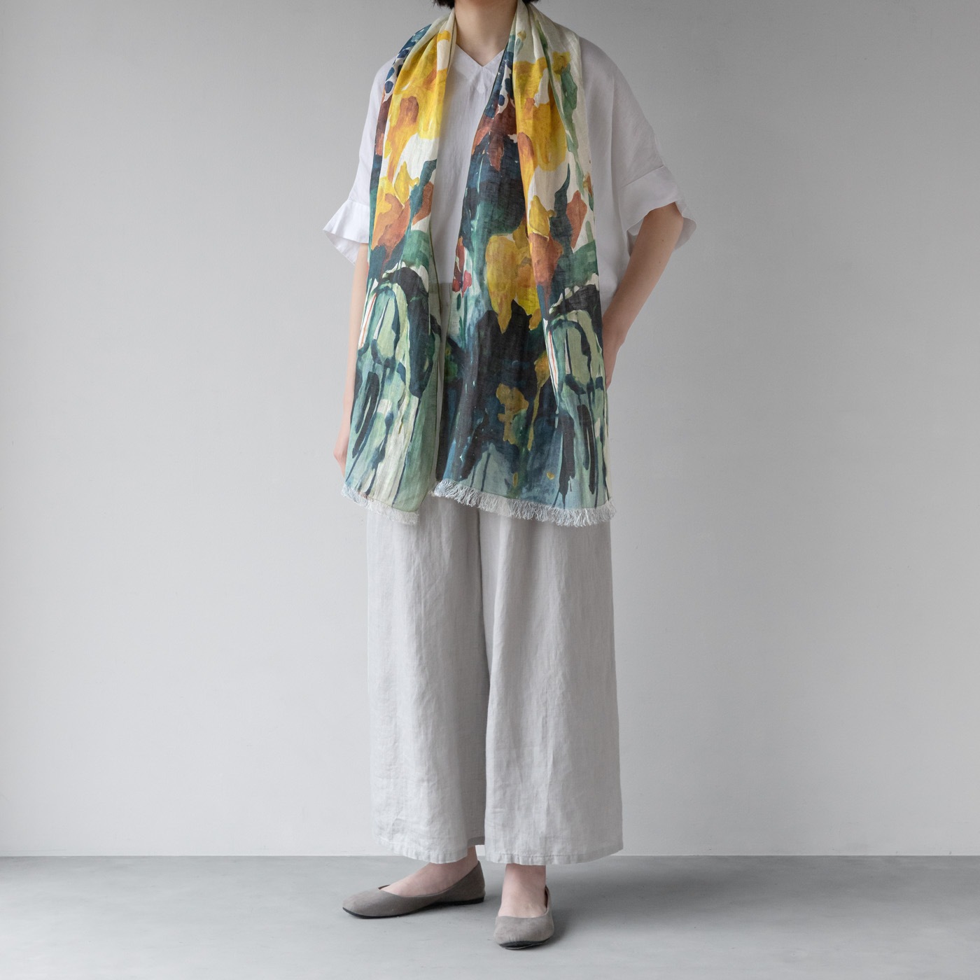 ショール アイリス＆ハンカチセット