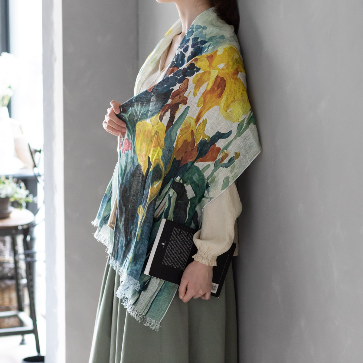 ショール アイリス＆ハンカチセット