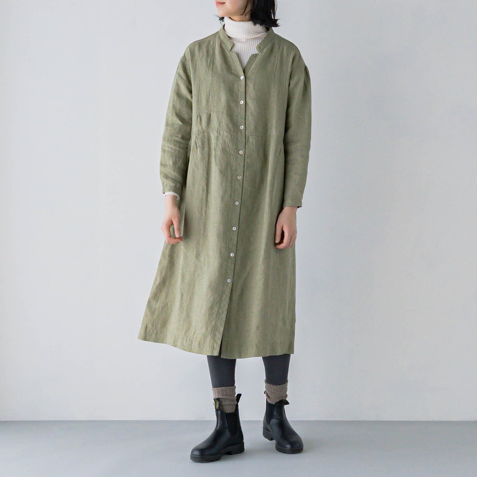 E43-6 総ボタンワンピース _ サックスブルー _ [受注生産]