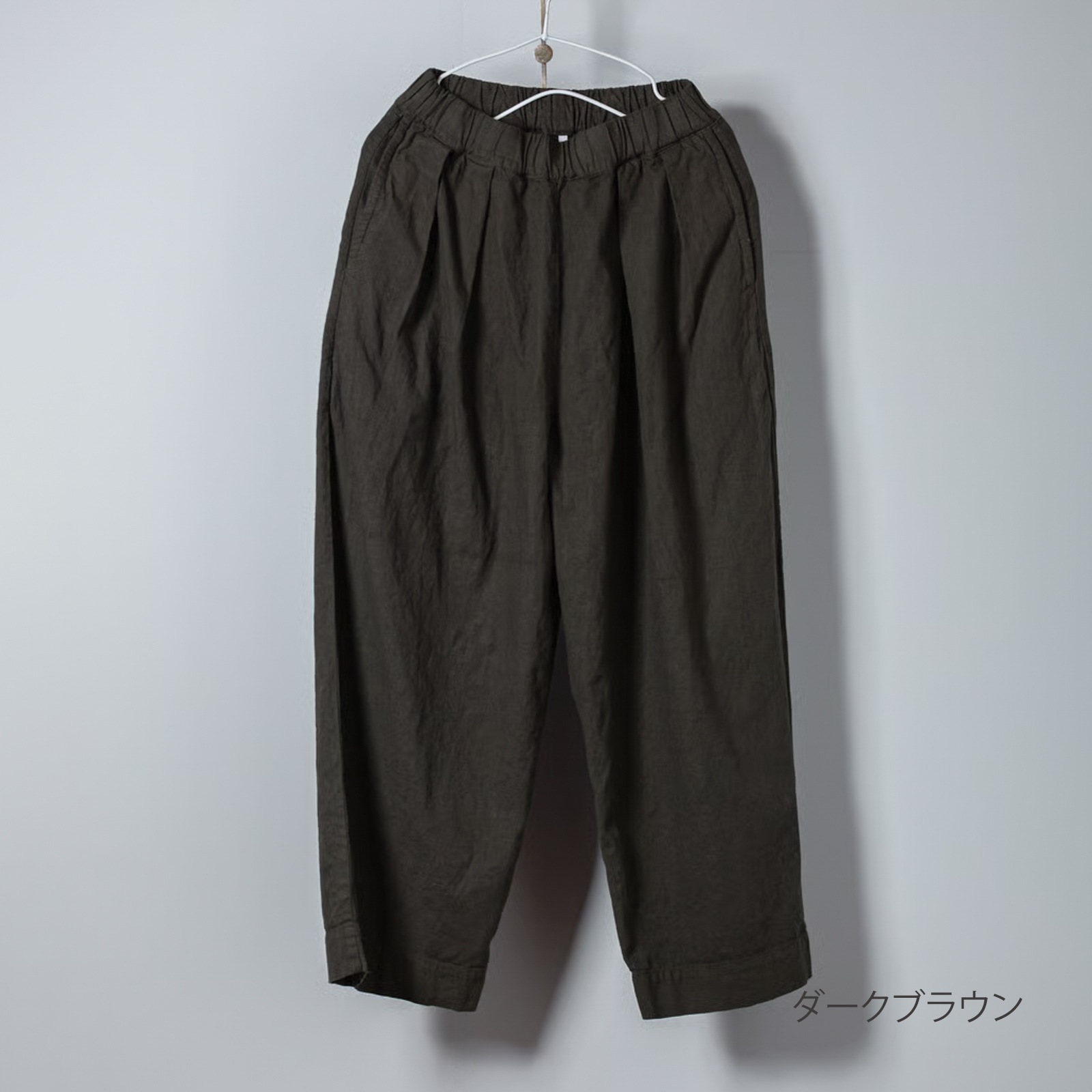 ARTE POVERA _ リネンコットン キャンバス調 _ 2タックイージーパンツ _ ホワイト