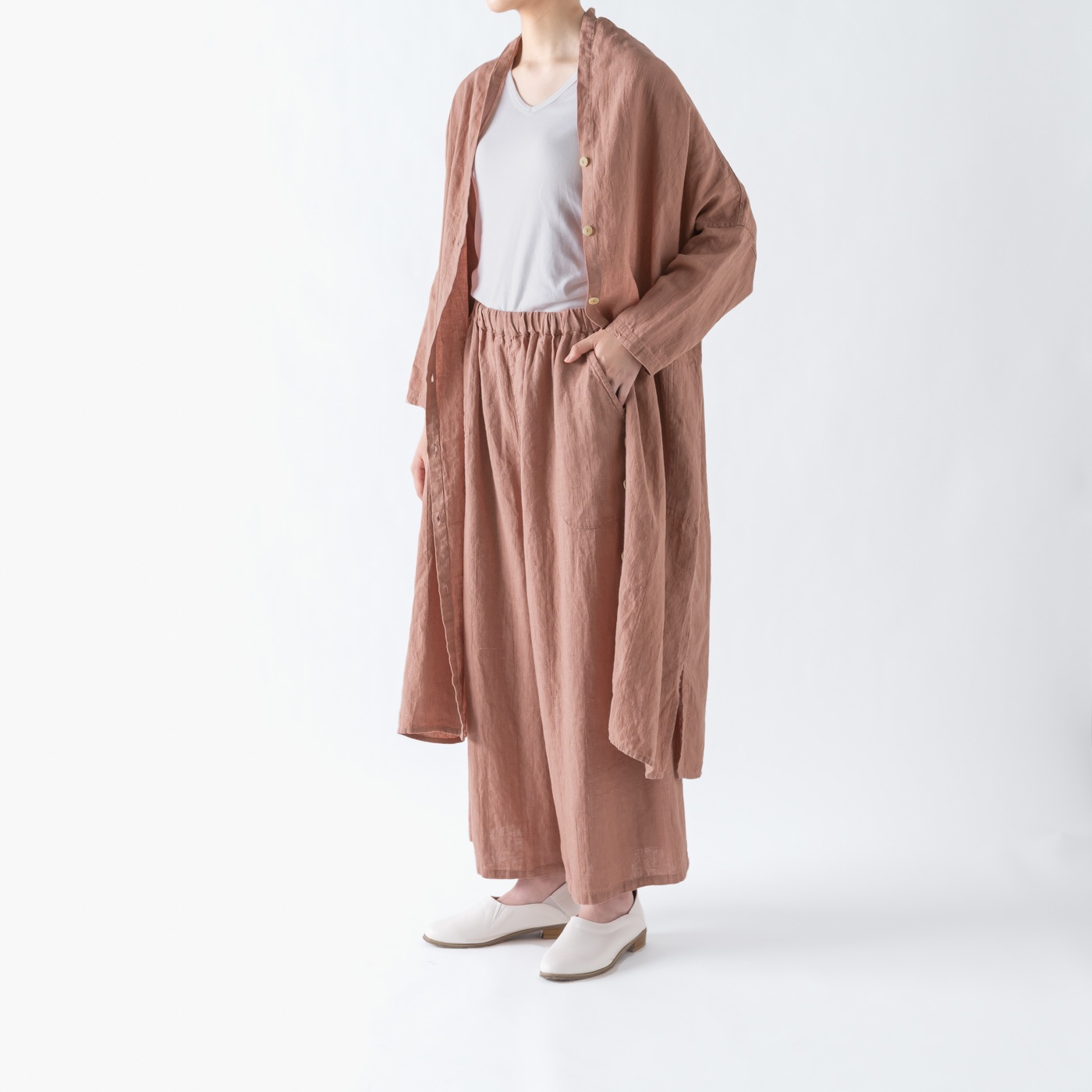 H13 ワイドパンツ _ オールドローズ