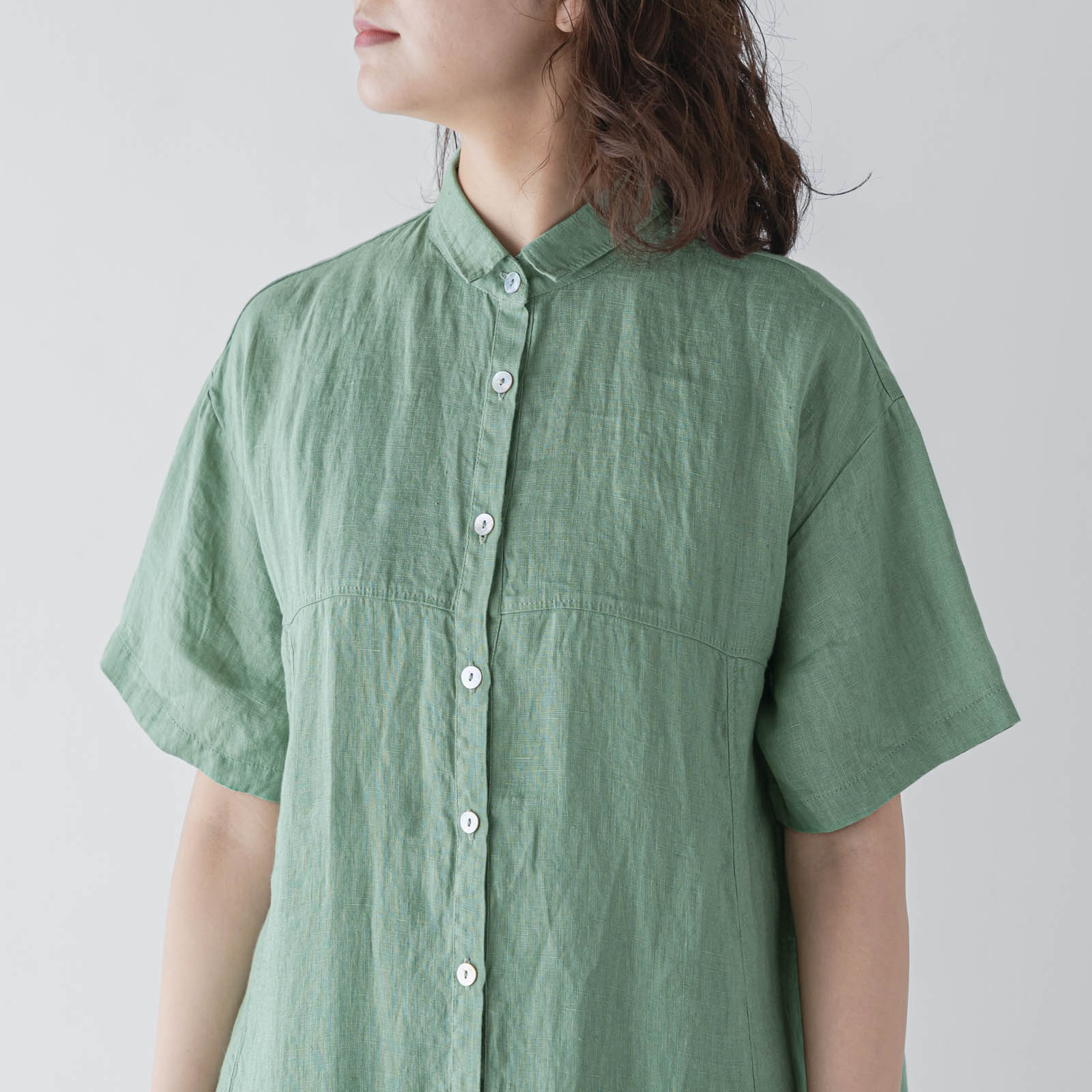 E73-20 シャツワンピース _ ライムライト