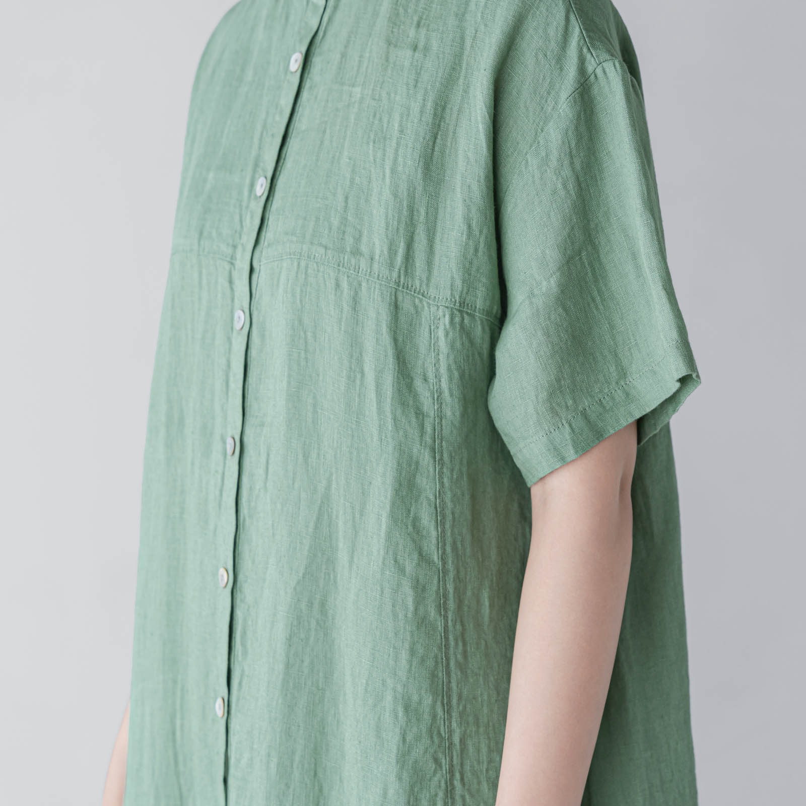 E73-20 シャツワンピース _ ライムライト