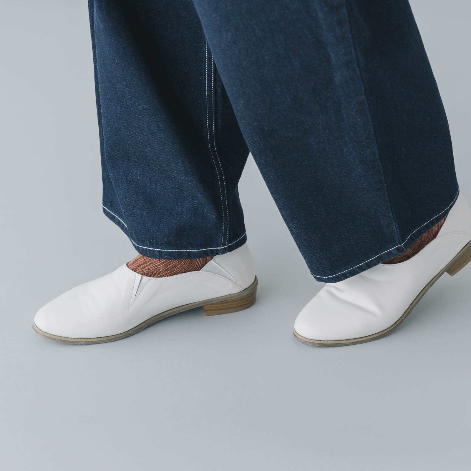 デニム 2タックパンツ _ ライト