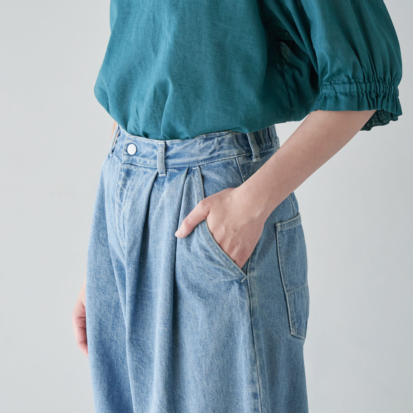ARTE POVERA _ デニム 2タックパンツ _ ライト