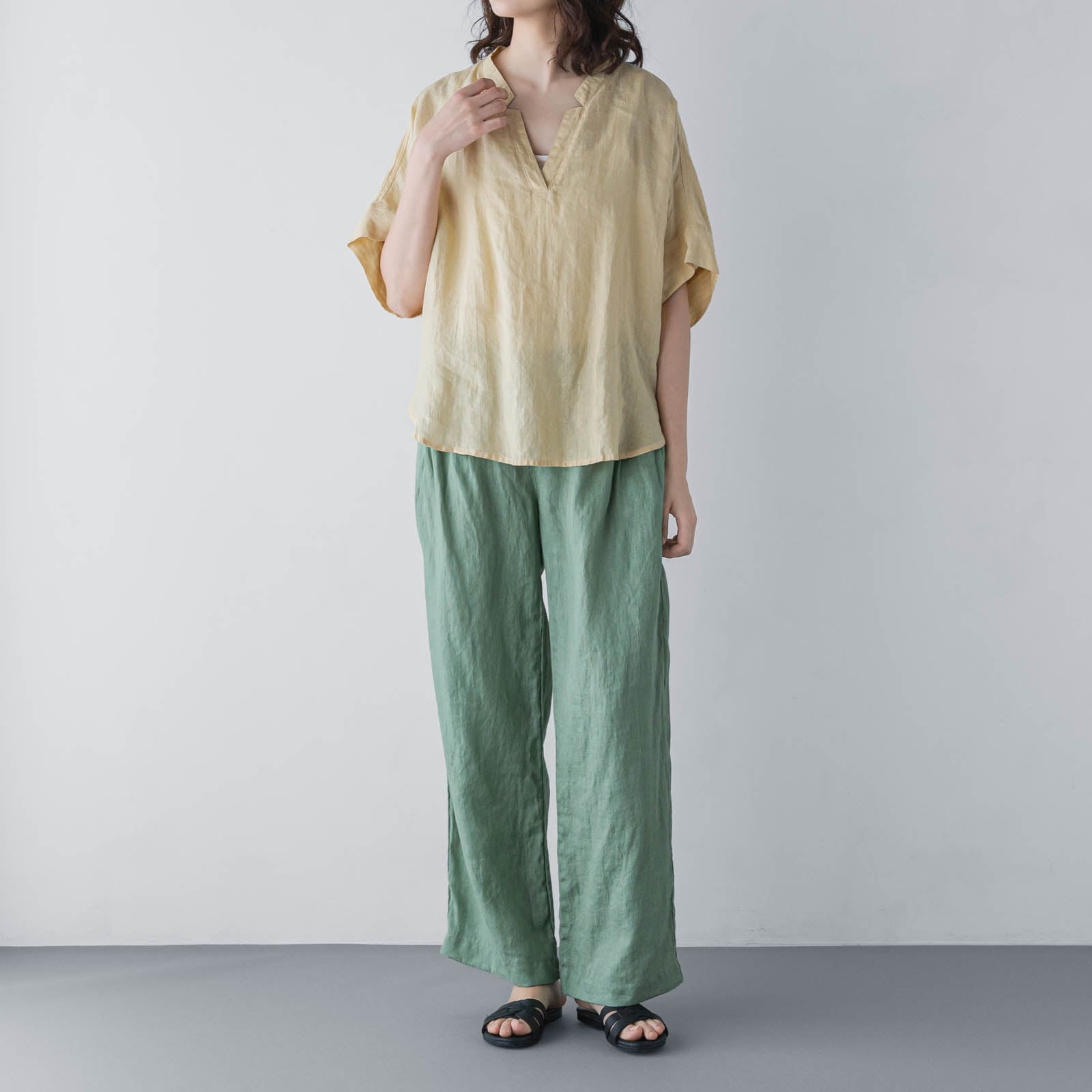 3H ロングパンツ _ ジェイドグリーン