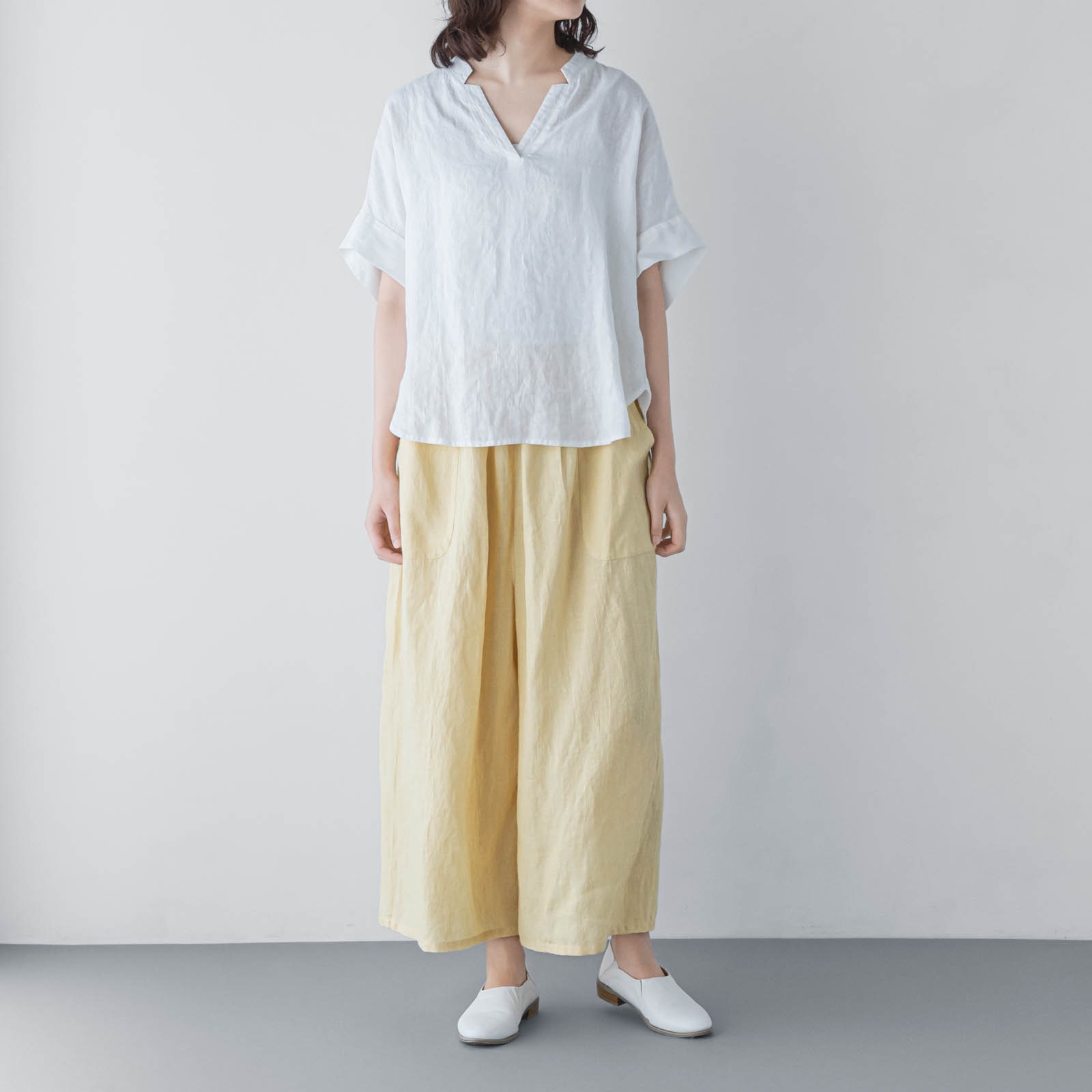 H13 ワイドパンツ _ ジェイドグリーン