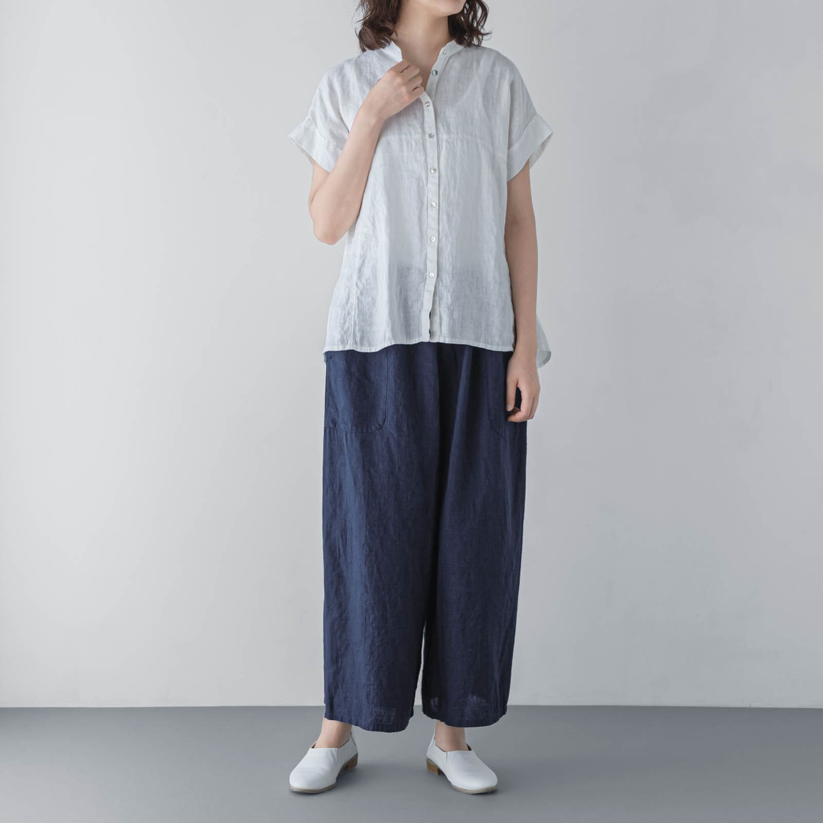 H13 ワイドパンツ _ ジェイドグリーン