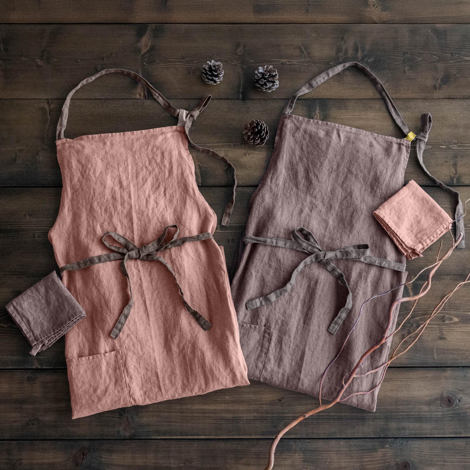 フルエプロン マノン _ ヴィンテージモーヴ