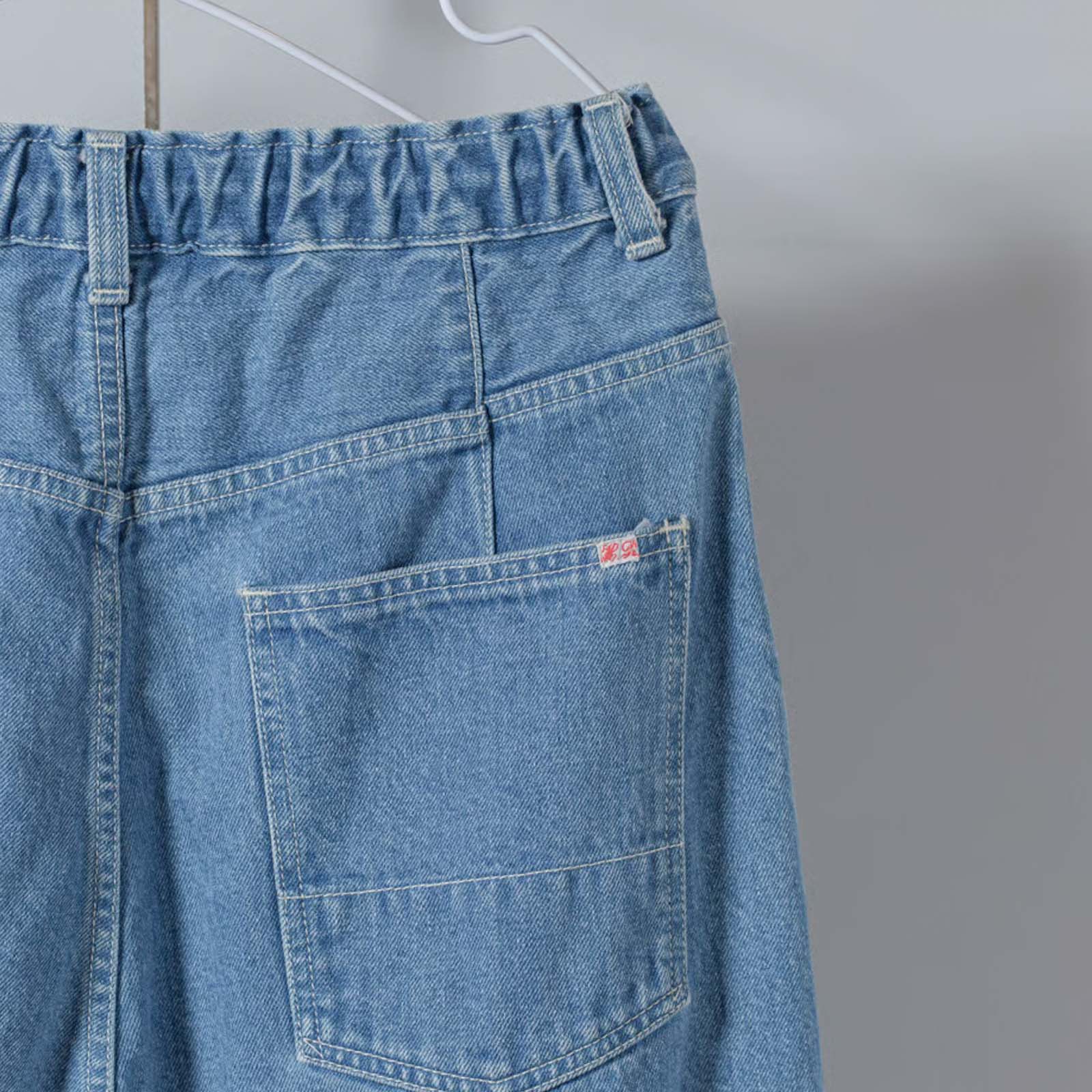 デニム 2タックパンツ _ ダーク