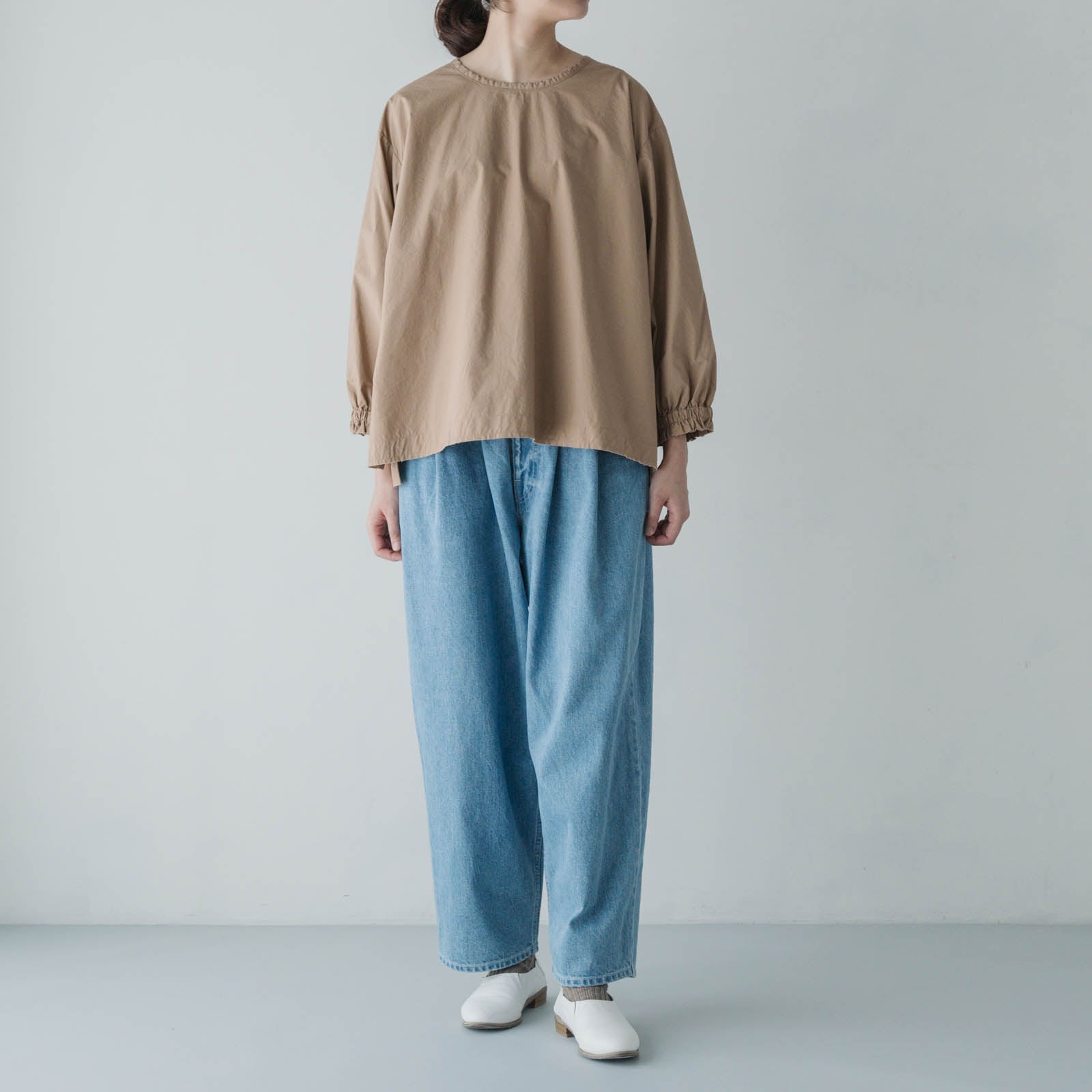 デニム 2タックパンツ _ ダーク