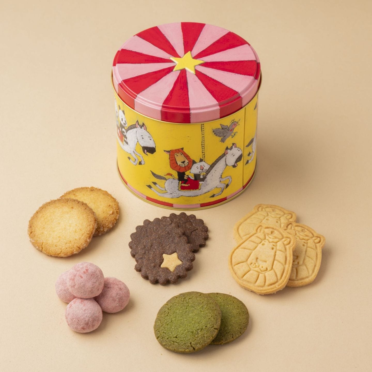 メリーゴーランドクッキー缶