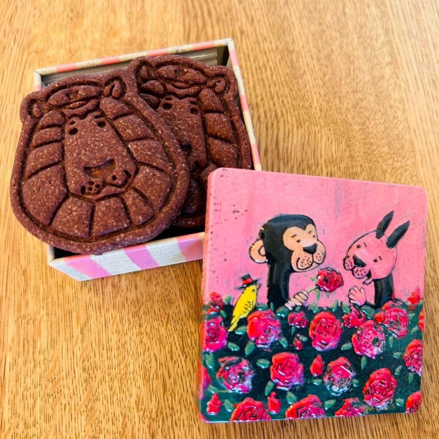 ライオンチョコサブレのミニクッキー缶