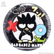 バッドばつ丸のドッペン缶バッジ（57mm） ／バッドばつ丸×リッスンフレーバー　|サンリオキャラクターズ×リッスンフレーバー