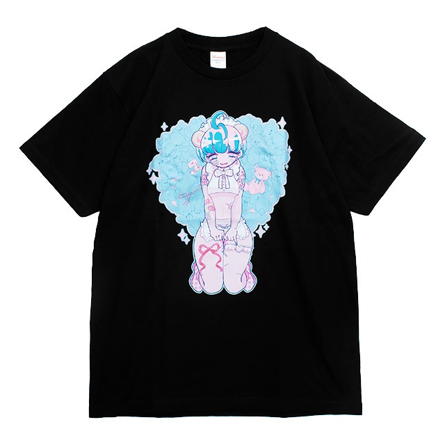 くまメイドTシャツ【BLACK】/ Yummy!｜LISTEN FLAVOR(リッスン