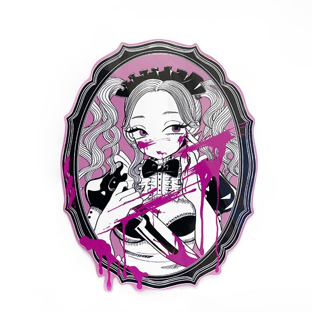 メイドミラーステッカー【PINK】／Yummy!｜LISTEN FLAVOR(リッスン