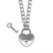 ハート南京錠ネックレス(鍵付き) 【シルバー】  /リッスンセレクト