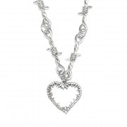 棘ハート有刺鉄線ネックレス 【シルバー】  /リッスンセレクト|ネックレス|アクセサリー