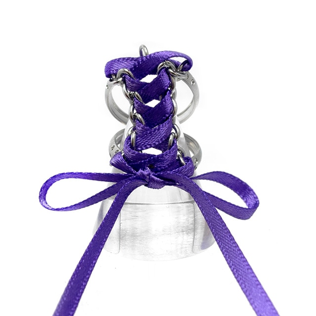 コルセットピアスリング【紫】/ 夜光昼夢 (やこうちゅうむ