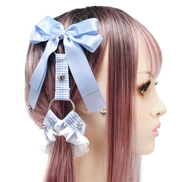 パピリーヒルズ リュバンドール ハーネス SS ブルー とピンク 2点 ツインテールハーネス【パジャマパーティー/LIGHT BLUE】melonDOLL