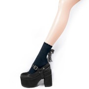 レースリボンラメソックス　【BLACK】  /リッスンセレクト