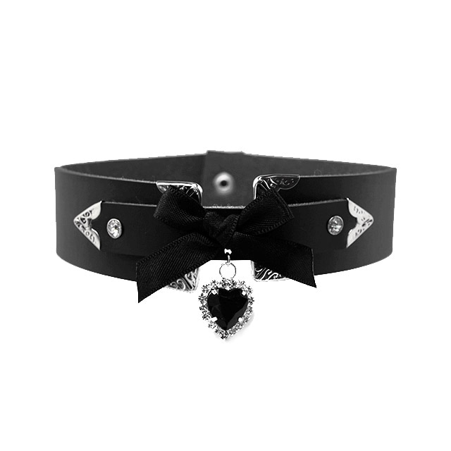 メジェール・プリンセス 英国風レザーチョーカー【シルバー