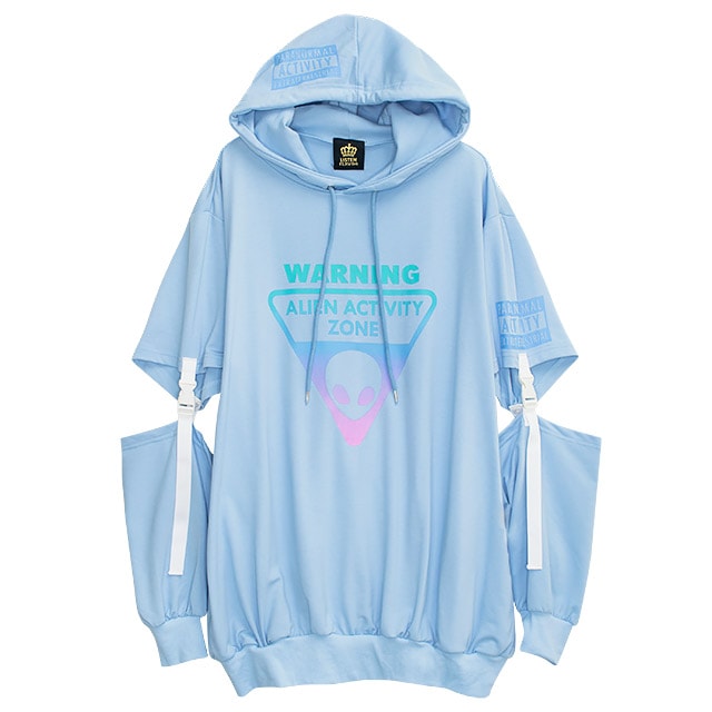 リッスンフレーバー パーカー LISTEN FLAVOR リッスンフレーバー 猫耳カプセル 袖メッシュ