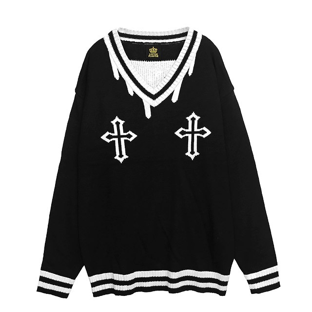 LISTEN FLAVOR����å���ե졼�С�����ŷ�ȤΥ��ƥ��饤�� V�ͥå��˥åȡ�BLACK��WHITE��