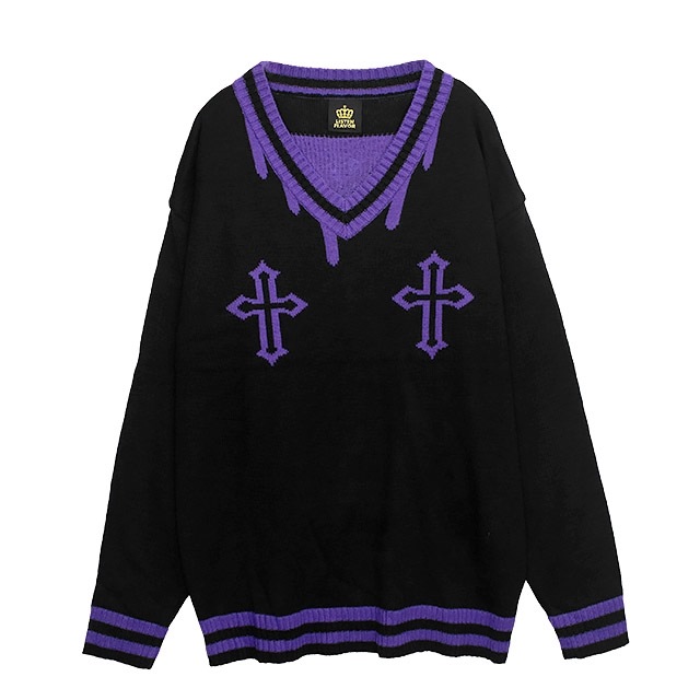 LISTEN FLAVOR����å���ե졼�С�����ŷ�ȤΥ��ƥ��饤�� V�ͥå��˥åȡ�BLACK��PURPLE��