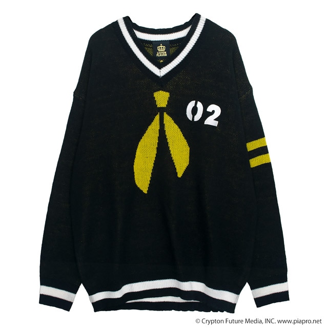 鏡音リン・レン Vネックニット【BLACK】 / 鏡音リン・レン