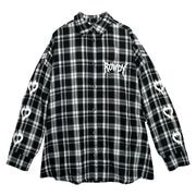 LISTEN FLAVOR　リッスンフレーバー　クレイジーベア チェックシャツ【WHITE CHECK】