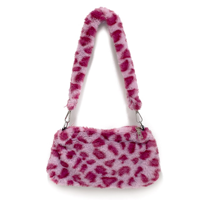 Y2Kアニマルフェイクファー2WAYバッグ【ピンクレオパード】 /リッスン
