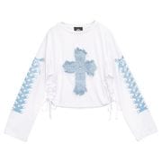 LISTEN FLAVOR����å���ե졼�С���������y2k���㡼��󥰥ȥåץ���WHITE��