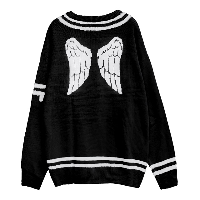 【10月21日発売：予約特典ポイント10倍！！】LISTEN FLAVOR　リッスンフレーバー　堕天使のメルティライン ニットトップス【BLACK】