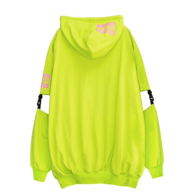 エイリアン セパレート袖ベルトパーカー 【LIME GREEN】｜LISTEN