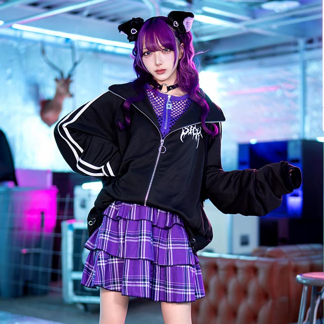 とにかく使える！あみあみメッシュトップス 【PURPLE】｜LISTEN FLAVOR