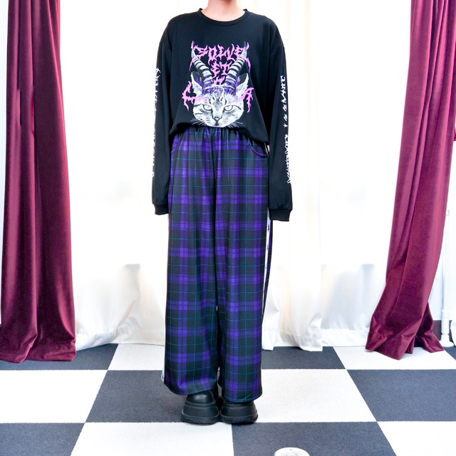 LISTEN FLAVORåե졼Сʥޤä å㡼ѥġPURPLE CHECK