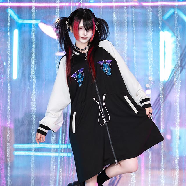 魔界ノ猫ノジャージワンピ【L.BLUE×BLUE】｜LISTEN FLAVOR(リッスン