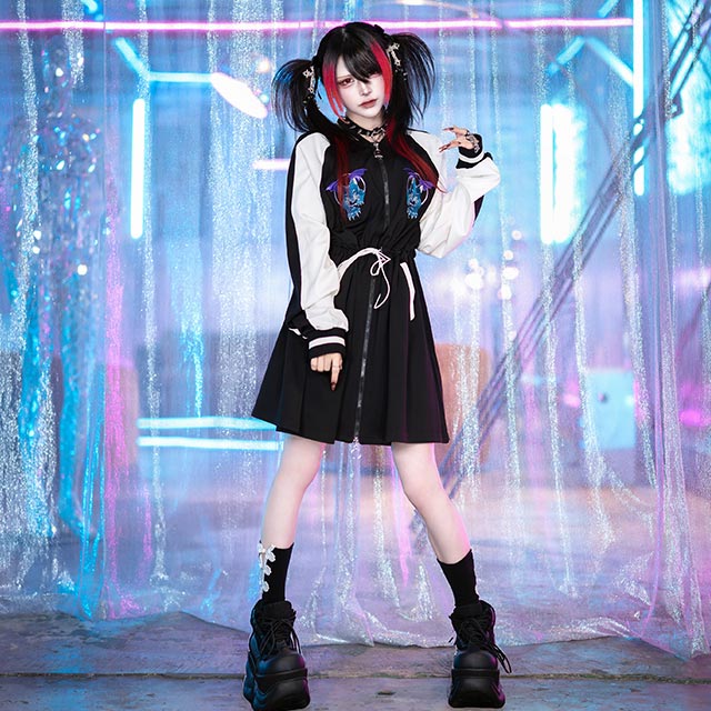 魔界ノ猫ノジャージワンピ【L.BLUE×BLUE】｜LISTEN FLAVOR(リッスン