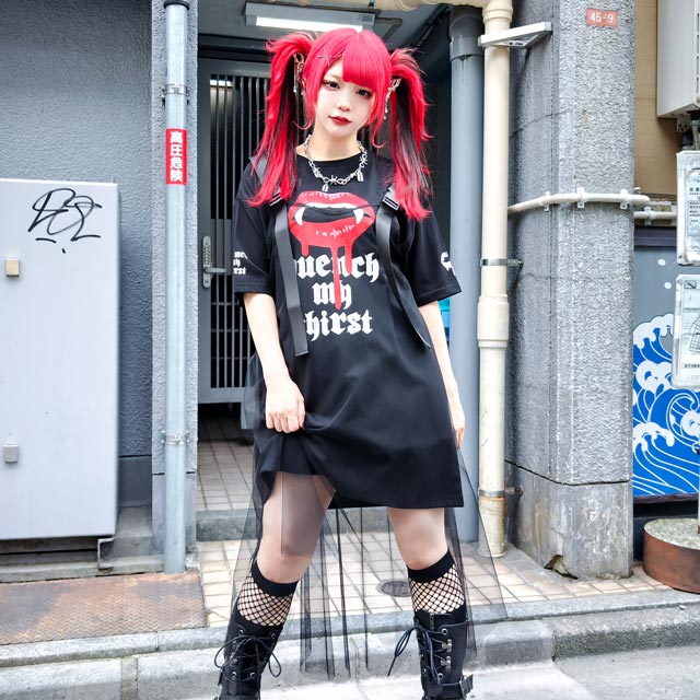 LISTEN FLAVOR リッスンフレーバー 黒白ミニワンピース