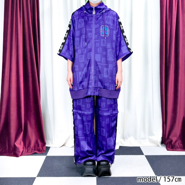 HARE リバーシブルデジタルラインパーカー M レッドパープル HARE リバーシブルデジタルラインパーカー M レッドパープル