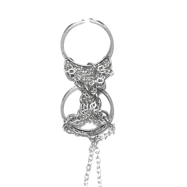 コルセットピアスリング【チェーン銀x銀】/ 夜光昼夢 (やこう