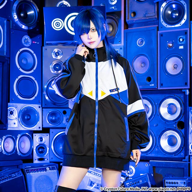 KAITO 2wayジャージパーカー【BLACK】 / KAITO×リッスンフレーバー