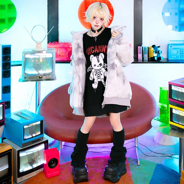 猫耳麻雀ファーブルゾン【MISTY WHITE】｜LISTEN FLAVOR(リッスン