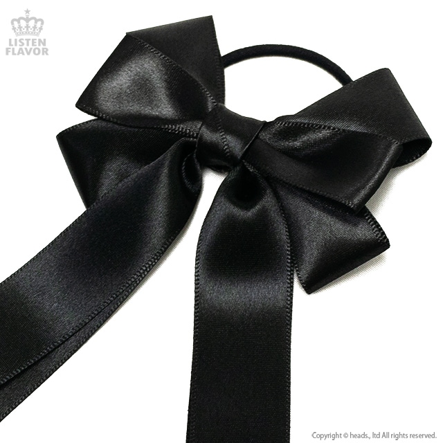 【新品未使用】BELLA ブラック ヘアゴム フリルデザイン フリルが可愛い♡ステッチ&ギンガムチェックリボンのヘアアクセ