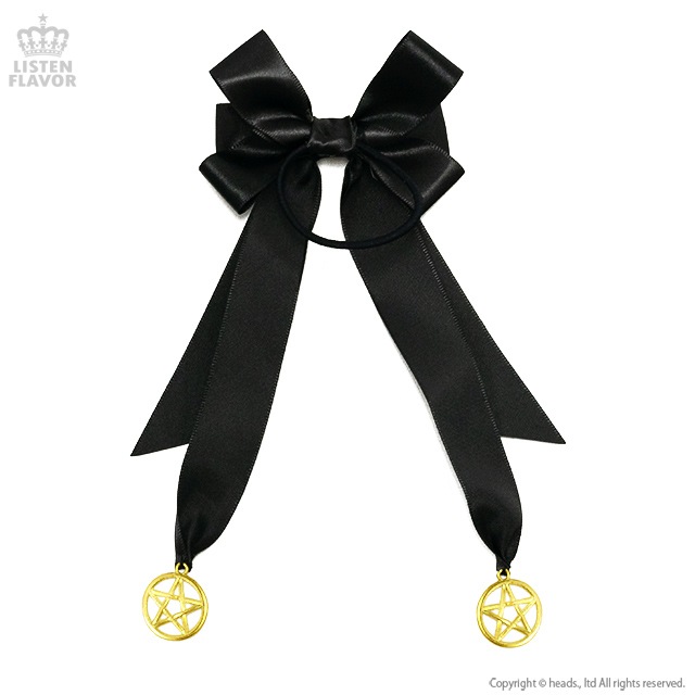 【新品未使用】BELLA ブラック ヘアゴム フリルデザイン 新品未使用】BELLA ブラック ヘアゴム フリルデザイン