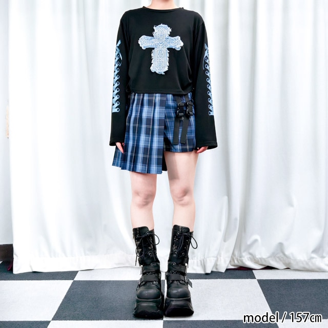 LISTEN FLAVOR����å���ե졼�С���������y2k���㡼��󥰥ȥåץ���BLACK��