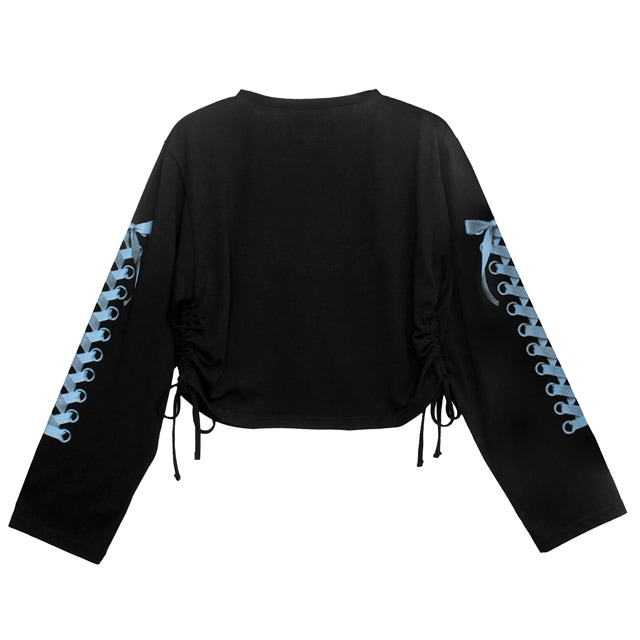 LISTEN FLAVOR����å���ե졼�С���������y2k���㡼��󥰥ȥåץ���BLACK��